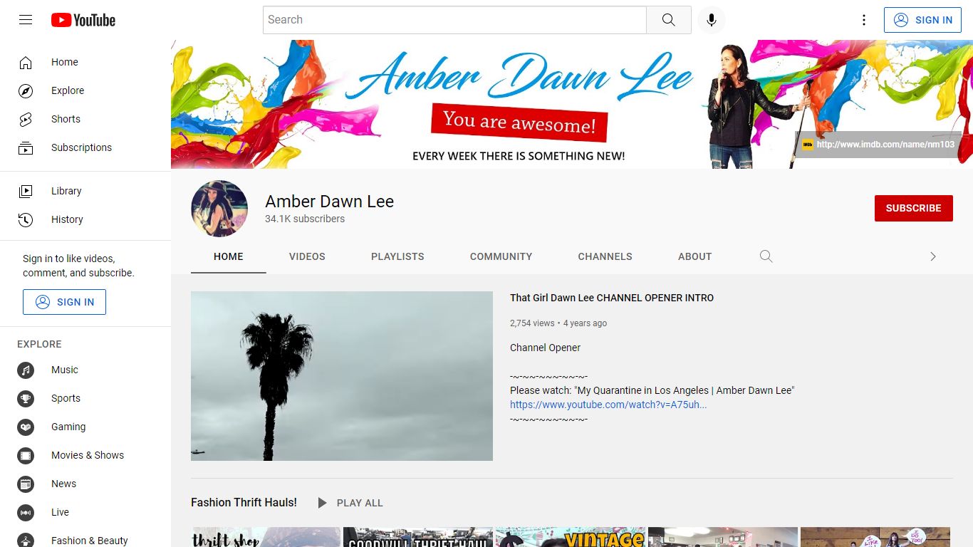 Amber Dawn Lee - YouTube